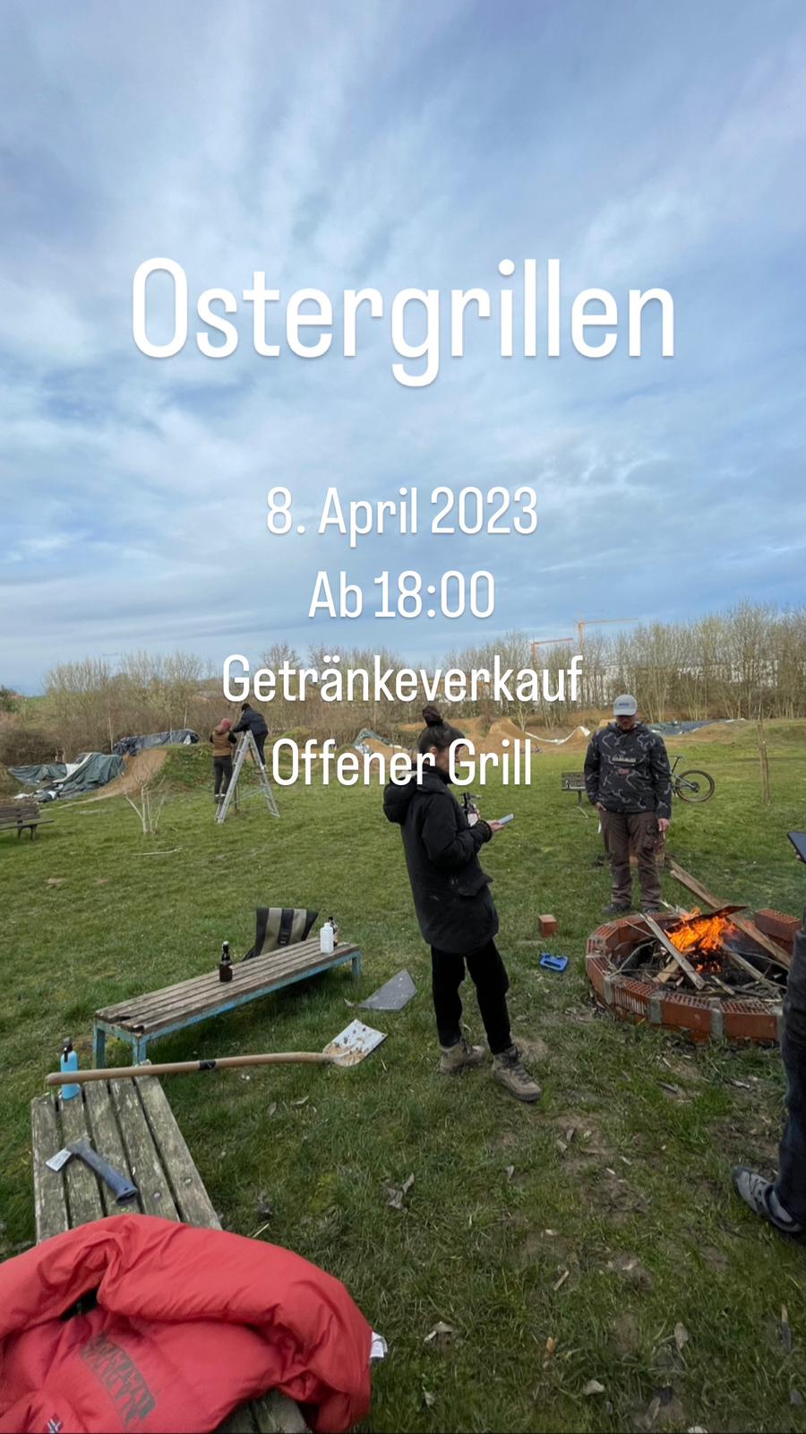 Einladung Ostergrillen Bikepark Leingarten 8. April 2023
