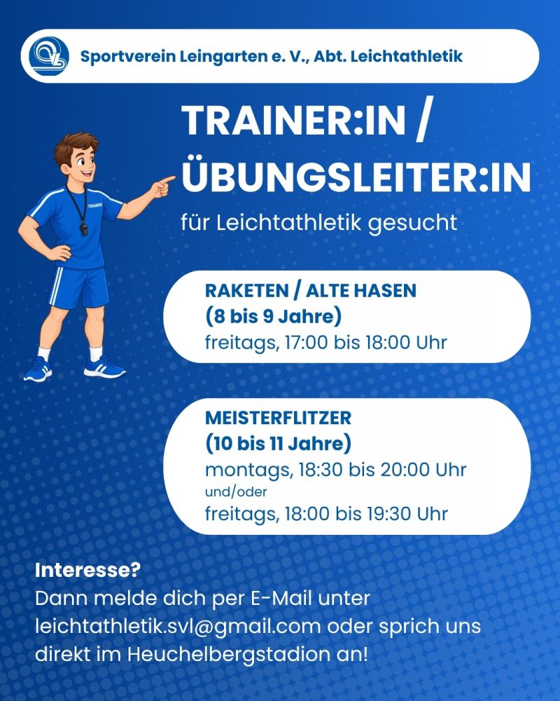 Verstärkung gesucht: Werde Trainer:in / Übungsleiter:in in der Kinderleichtathletik!
